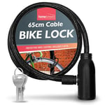 Black Cable Bike Lock with Key | Bike Locks High Security | Bike Chain Lock | Bicycle Lock | Cycle Lock for Bicycle | Heavy Duty Bike Lock Chain Lock | Kids Bike Lock Bike Bicycle Locks High Security