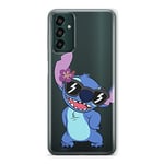 ERT GROUP mobile phone case for Samsung M13 4G original and officially Licensed Disney pattern Stitch 007 optimally adapted to the shape of the mobile phone, partially transparent