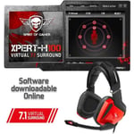 Casque Gamer Gaming 7.1 Virtual Surround + LED Light USB Connecteur Casque XPERT-H100 Red Edition