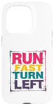 iPhone 15 Pro Run Fast Turn Left - Funny Track Runner Motivational Fitness Case