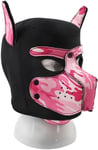 Neoprene Dog On Mask Black-Camouflage Pink