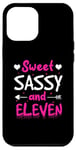 Coque pour iPhone 12 Pro Max Joyeux 11e anniversaire Sweet Sassy et Eleven Girls 11 ans