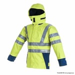 ProGARM 9750 Waterproof Hi Vis Yellow/Navy Arc FR Jacket - Medium