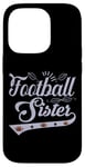 Coque pour iPhone 14 Pro La plus grande pom-pom girl de mon frère mignon « Football Sister »