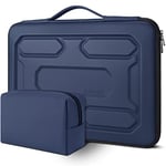 DOMISO 15,6 pouces Housse pour ordinateur portable avec poignée Etui de protection EVA étanche antichoc pour ordinateurs portables 15.6" Lenovo Yoga 720 IdeaPad 310 320 ThinkPad T570, Bleu foncé