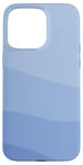 Coque pour iPhone 15 Pro Max Uni Monochromatique Bleu clair Motif vagues