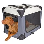 Kerbl Boîte de Transport Journey pour Chien Gris/Beige 70 x 52 x 52 cm