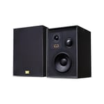 Wharfedale Super Denton Speakers - Retro Bookshelf 3-way Loudspeaker - BLACK OAK