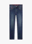 HUGO BOSS KIds' Slim Fit Denim Jeans, Double Stone + Brush