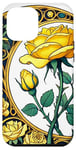 Coque pour iPhone 15 Plus Rose jaune Illustration Roses jardinage art rosiers jardiniers