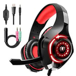 Casque de jeu esportif Beexcellent GM-1 avec micro pour ordinateur portable et téléphone mobile Couleur noire GS450RGB convient pour PC et téléphone mobile