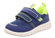 Superfit Sport7 Mini Sneaker, Blue Yellow 8050, 2 UK