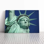 Big Box Art Canvas Print Wall Art The Statue of Liberty New York City (3) | Mounted & Stretched Framed Picture | Home Decor for Kitchen, Living Room, Bedroom, Hallway, Multi-Colour, 30x20 Inch