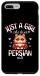 Coque pour iPhone 7 Plus/8 Plus Fille Qui Aime Les Chats Persans Adore Chat Persan