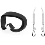Sangles de PoignéE VR pour Pico 4 VR Gaming Headset Controller Ceintures Light Leaking Facial Pad VR Accessories-Noir