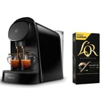 Cafetière à dosette ou capsule Philips L’OR BARISTA ORIGINAL LM8012/60 PIANO NOIR + 10 capsules compatibles Nespresso Ristretto