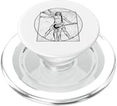 Leonardo Da Vinci Vitruvian Rock Men's Music Festival PopSockets PopGrip for MagSafe