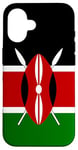 Coque pour iPhone 16 Drapeau kenyan du Kenya