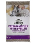 Dehner Lieblinge Nourriture pour rongeurs en granulés pour Lapins Nains, Haute teneur en Fibres brutes, 10 kg