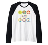 Rugrats Iconic Characters Group Shot Friends 90's Chest Logo Raglan Baseball Tee