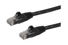 StarTech.com 50cm CAT6 Ethernet Cable, 10 Gigabit Snagless RJ45 650MHz 100W PoE Patch Cord, CAT 6 10GbE UTP Network Cable w/Strain Relief, Black, Fluke Tested/Wiring is UL Certified/TIA - Category 6 - 24AWG (N6PATC50CMBK) - patch-kabel - 50 cm - svart