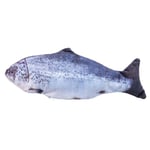 Kattleksak sprattlande fisk lax, 30cm, Silver