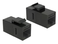 DeLock 86381 Keystone Module RJ45 jack to RJ45 jack Cat.6 UTP black