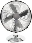 12" Metal Desk Fan Portable Oscillating Table Fan 2 Speeds Home Office Air Cooli