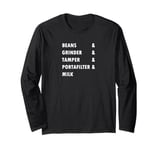 Barista Coffee Espresso Cappuccino Coffee Machine Long Sleeve T-Shirt