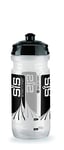 Science In Sport SIS Clear Sports Water Bottle, Wide Mouth Drink Bottle, Black Logo, Transparent, 600 ml (Design May Vary)