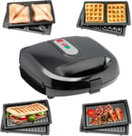 Sensio Home Multi Functional 3 in 1 Stylish Waffle, Deep Fill Sandwich, Panini 