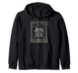 Dark Cottagecore Forest Cottage Zip Hoodie