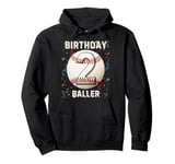 It's My 2nd Birthday Baseball 2 Year Old Boy Girl Pullover Hoodie