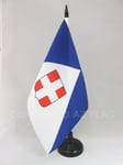 DRAPEAU DE TABLE HAUTE-SAVOIE 21x14cm - PETIT DRAPEAUX DE BUREAU DÉPARTEMENT HAU