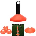 (Orange)10 Pcs Practical Mini Field Cone Discs Marker Soccer Football Sport FS