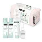 Suavinex, Trousse de Toilette Bébé, Coffret Cadeau Nouveau-né avec : Gel Shampoing 100 ml + Lotion Hydratante 100 ml + Crème pour le Change 75 ml + Eau de Cologne 50 ml. Format Voyage. Rose Dreams