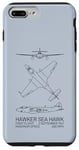 Coque pour iPhone 7 Plus/8 Plus Plans d'avion britannique Hawker Sea Hawk