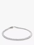 E.W Adams 18ct White Gold Diamond Claw Set Tennis Bracelet