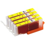 4 Yellow Ink Cartridges C-571 for Canon PIXMA MG5750 MG6851 MG7753 TS6050 TS8053