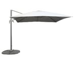 Urban Living SUNNYDAYS PARASOL DECENTRE CARRE GRIS CLAIR 300X300CM TOILE 250GR