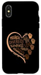 Coque pour iPhone X/XS Black History Poing Diversité Equity Love African Pride Women