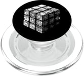 Magic Cube 3D Wireframe – Vintage Magic Cube Lover PopSockets PopGrip pour MagSafe