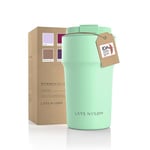 LARS NYSØM Thermo Coffee Mug-to-go 500ml | Tasse de voyage 0.5 litre avec isolation | Tasse thermique étanche en acier inoxydable pour le café et le thé (Mint Green, 500ml)