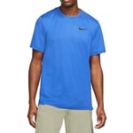 NIKE CZ1181-492 M NP DF HPR Dry Top SS Sweatshirt Men's Blue Void/Game Royal/HTR/Black L