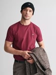 GANT Short Sleeve Cotton T-Shirt, Wine Red