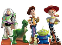 Toy Story Cardboard Cutouts Set of 5 - Woody Rex Buzz Lightyear Jessie Party