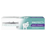 Mentadent Professional Dentifrice Protect+ Dents Fragiles, augmente la densité minérale de l'émail, renforce les gencives, avec des minéraux biologiques et avec de la vitamine E, 75 ml