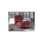 Fauteuil en velours rouge MONESI de Pascal Morabito