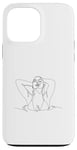 Coque pour iPhone 13 Pro Max sexy shirt sexy sweat à capuche lignes chaudes femme en eau dessin