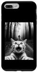 Coque pour iPhone 7 Plus/8 Plus T-shirt drôle chat selfie avec Bigfoot